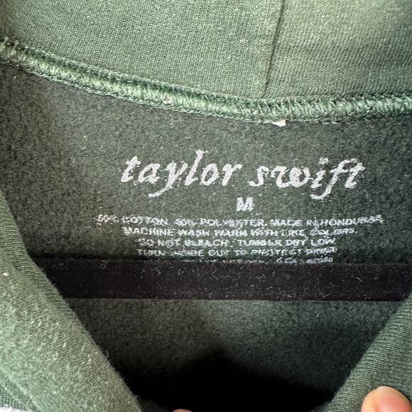 Taylor Swift Folklore Hoodie Sweatshirt Top Womens Medium Official Merch Green - Picture 6 of 7
